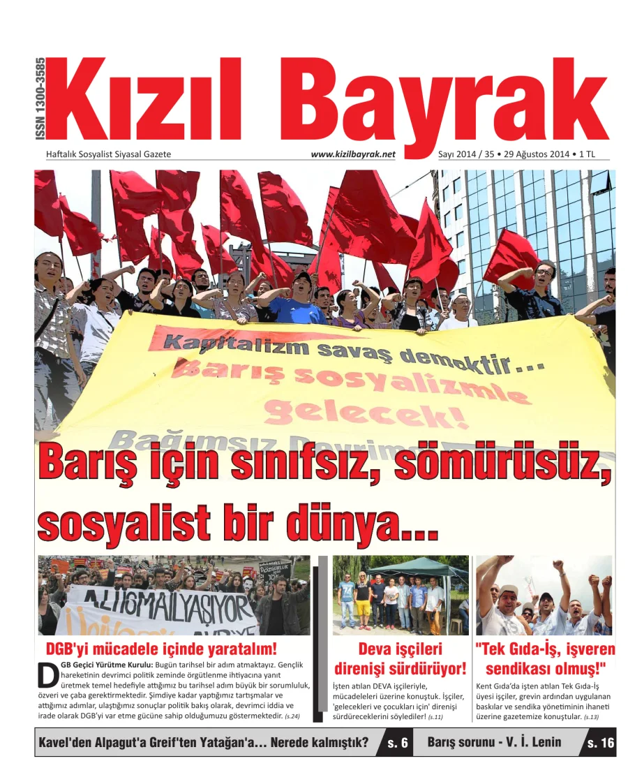 Yıl 2014 Sayı 35 29 Ağustos kitap kapağı