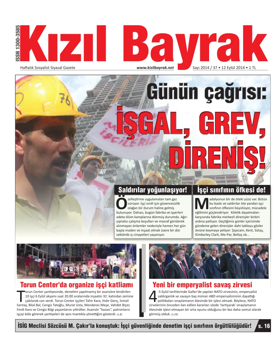 Yıl 2014 Sayı 37 12 Eylül kitap kapağı