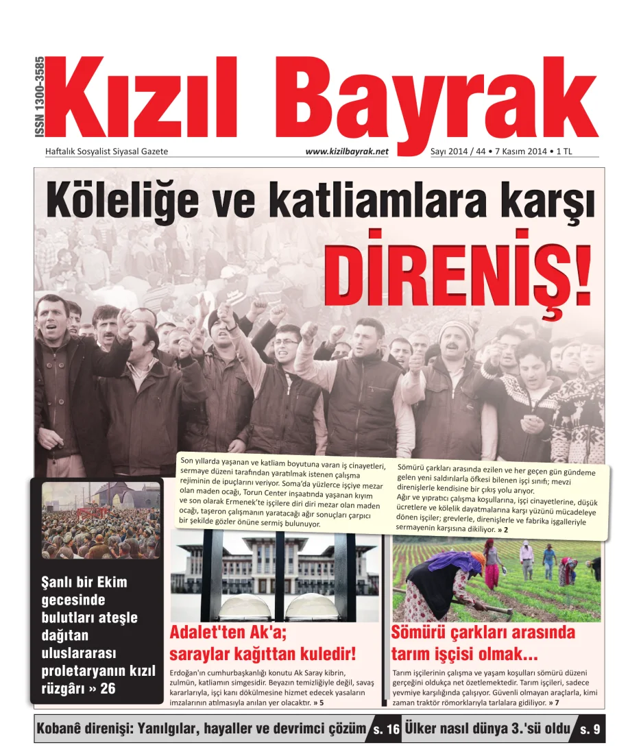 Yıl 2014 Sayı 44 07 Kasım kapak görseli