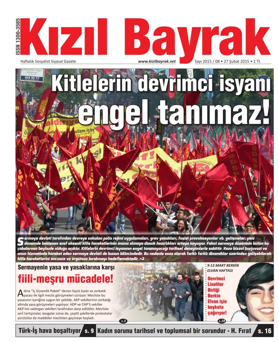 Yıl 2015 Sayı 08 27 Şubat kitap kapağı