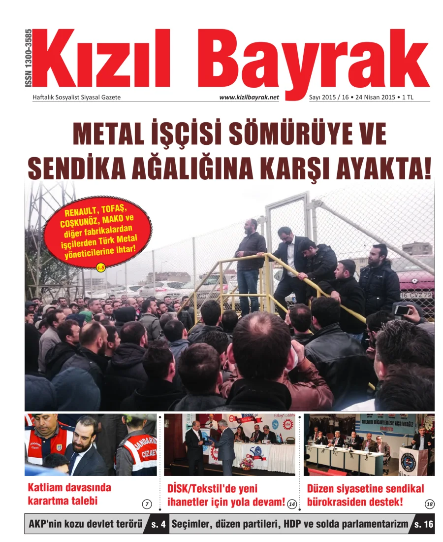Yıl 2015 Sayı 16 24 Nisan kitap kapağı