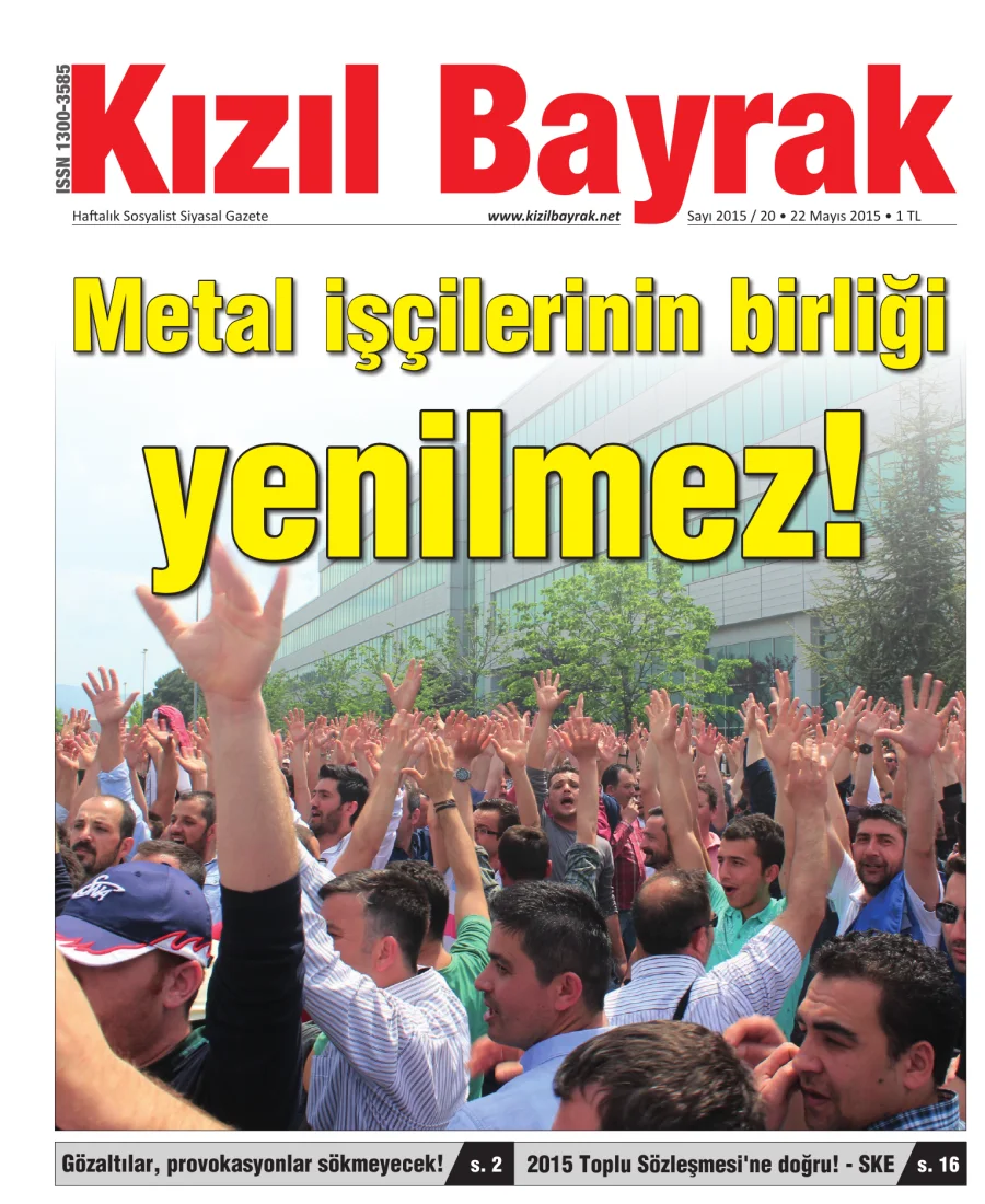 Yıl 2015 Sayı 20 22 Mayis kapak görseli