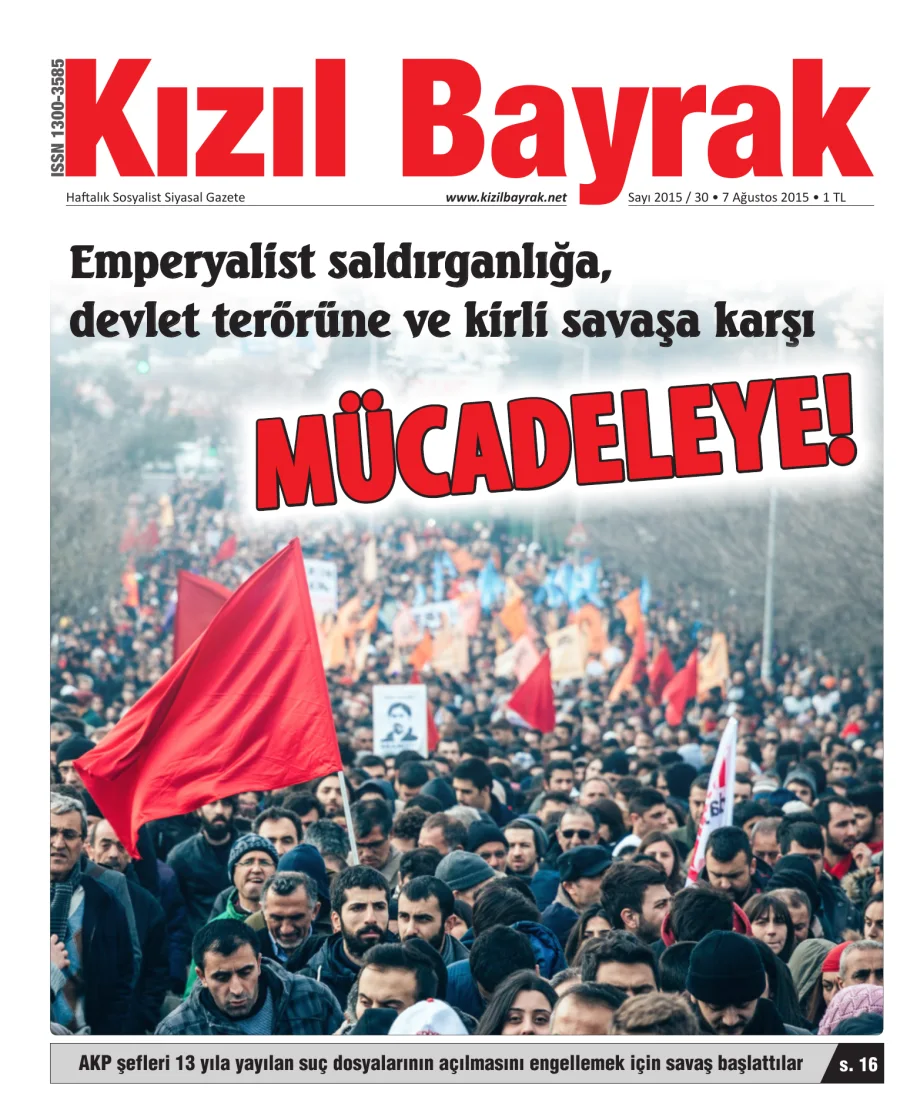 Yıl 2015 Sayı 30 07 Agustos kapak görseli