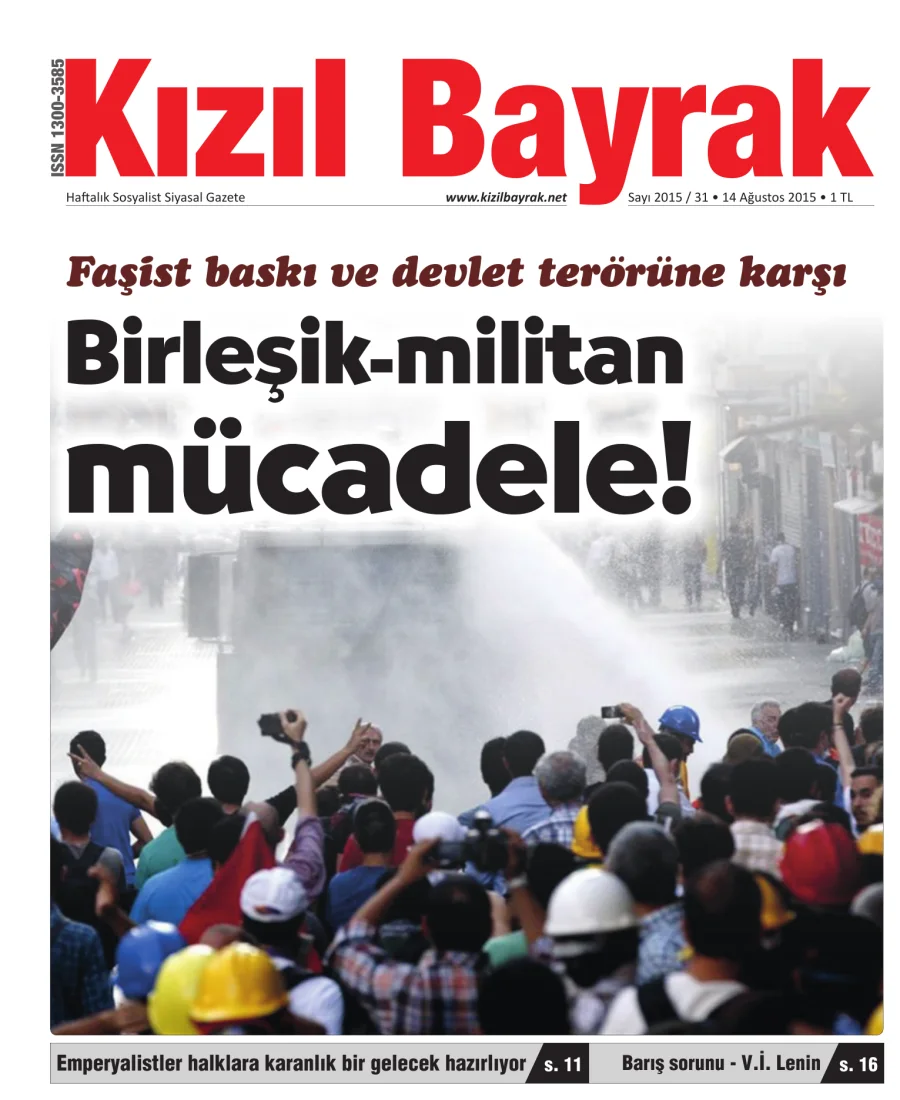 Yıl 2015 Sayı 31 14 Agustos kapak görseli