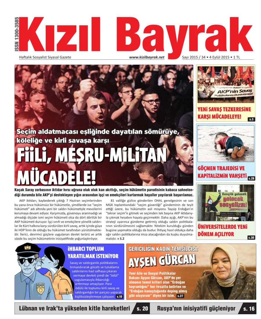 Yıl 2015 Sayı 34 04 Eylül kitap kapağı