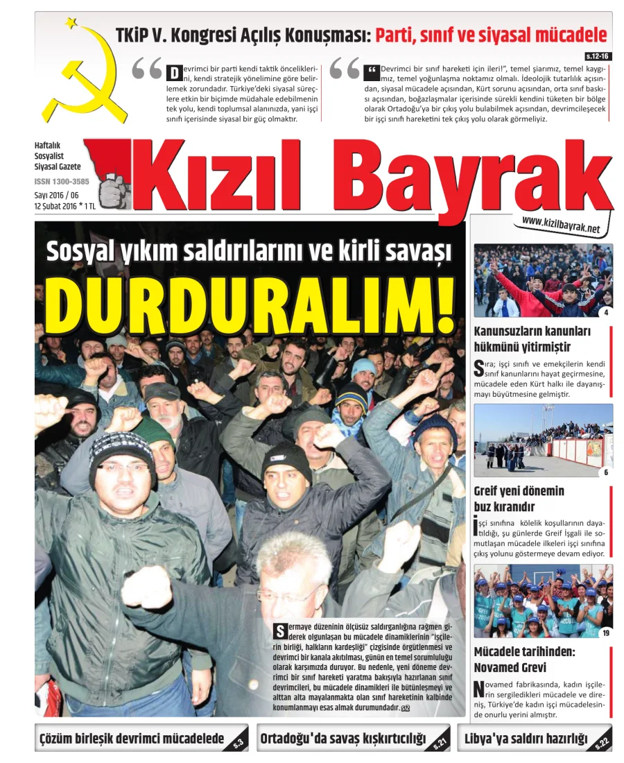 Yıl 2016 Sayı 06 12 Subat kapak görseli