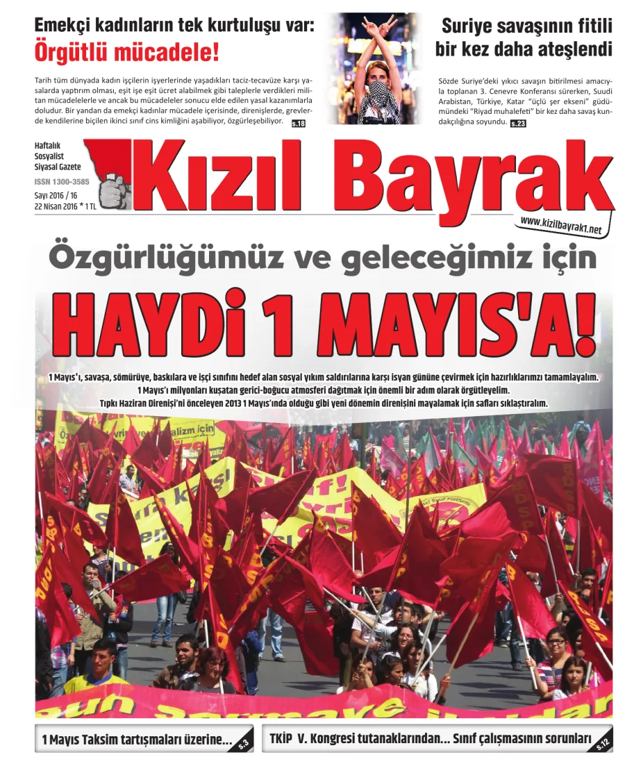 Yıl 2016 Sayı 16 22 Nisan kapak görseli