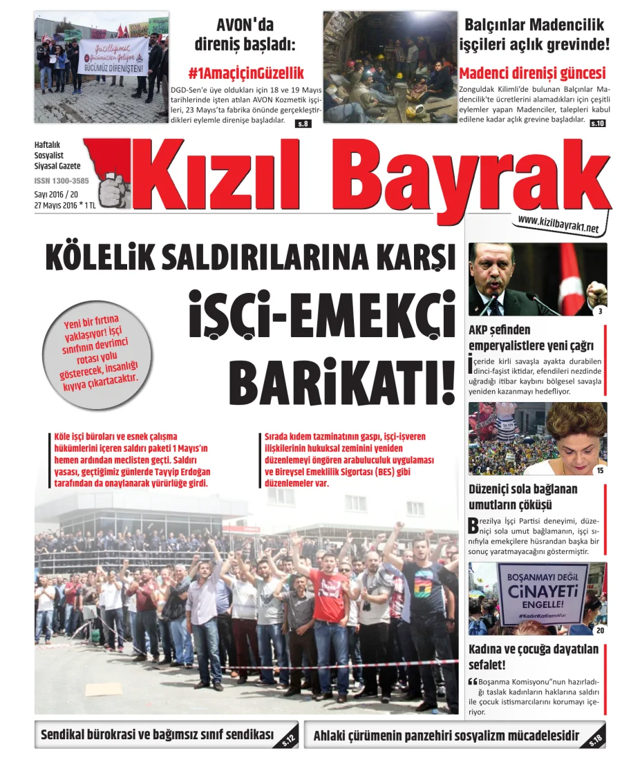 Yıl 2016 Sayı 20 27 Mayis kitap kapağı