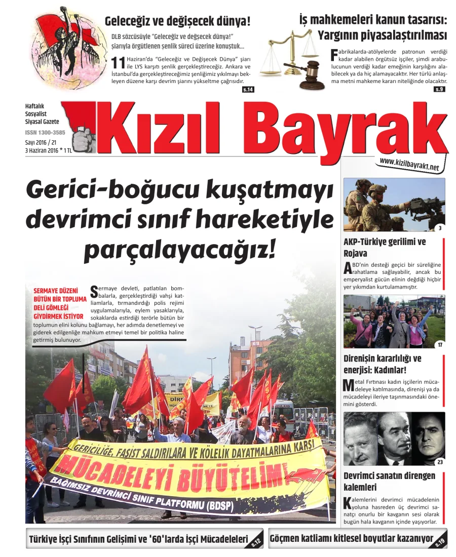 Yıl 2016 Sayı 21 03 Haziran kapak görseli