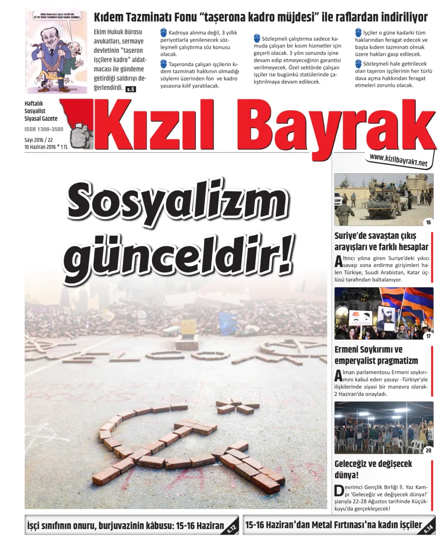 Yıl 2016 Sayı 22 10 Haziran kapak görseli