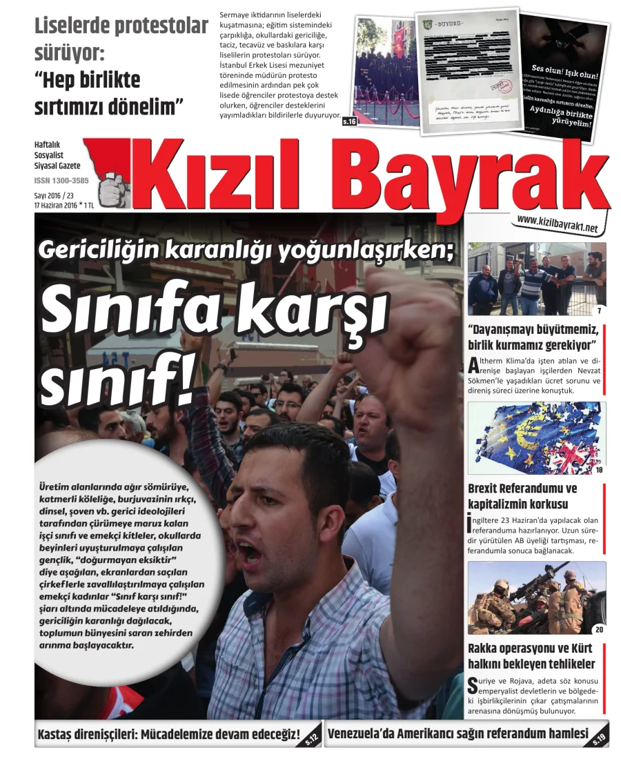 Yıl 2016 Sayı 23 17 Haziran kapak görseli
