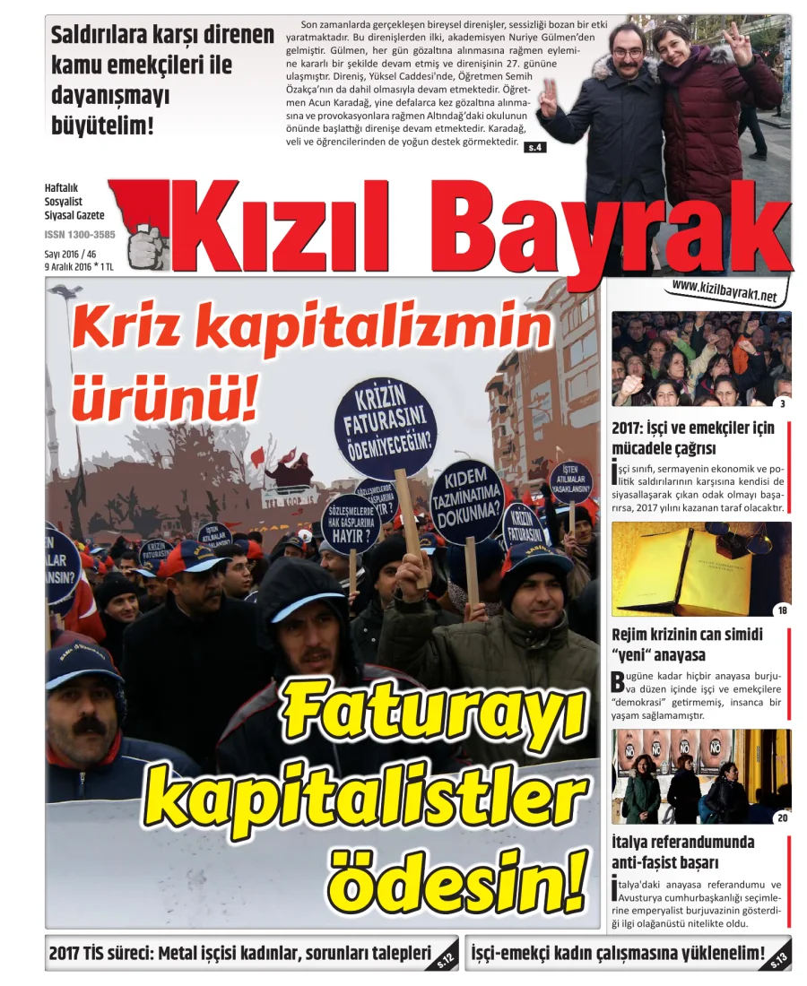 Yıl 2016 Sayı 46 09 Aralik kapak görseli