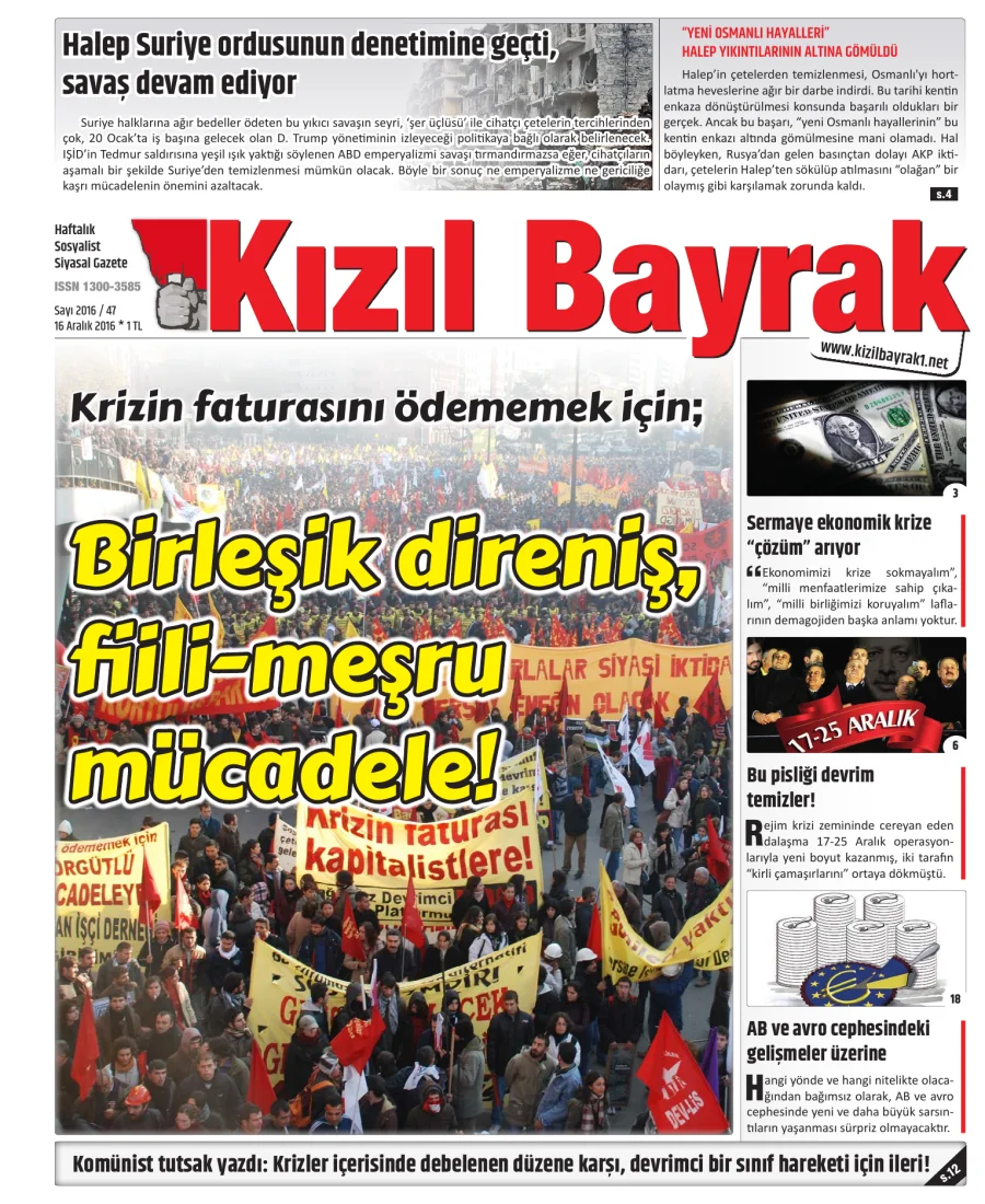 Yıl 2016 Sayı 47 16 Aralik kitap kapağı