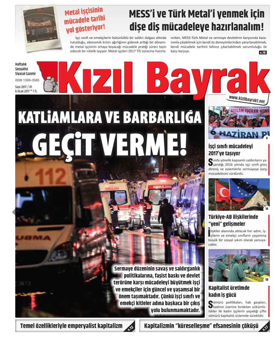 Yıl 2017 Sayı 01 06 Ocak kitap kapağı