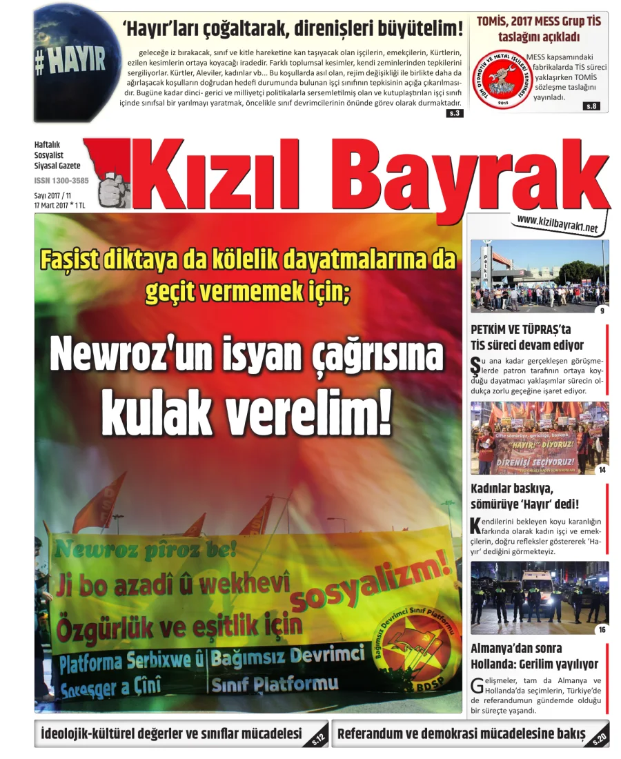 Yıl 2017 Sayı 11 17 Mart kitap kapağı