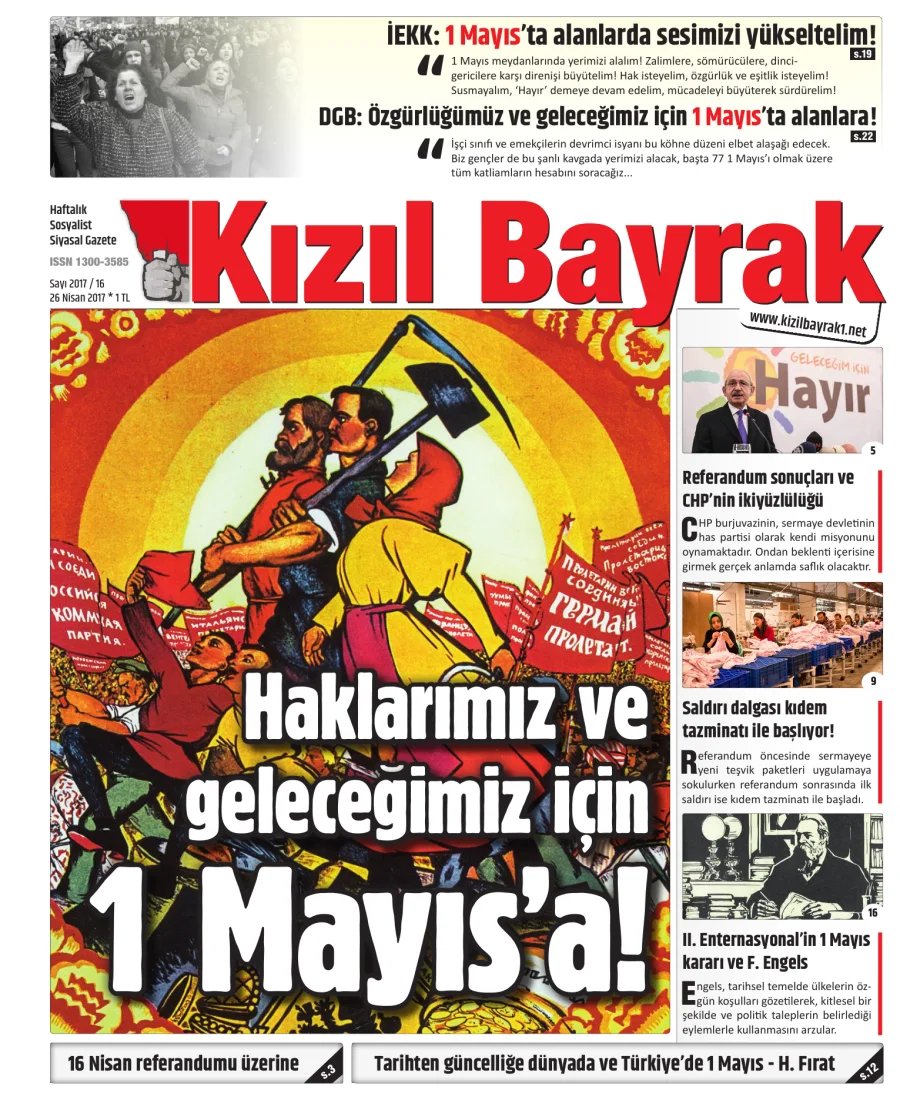 Yıl 2017 Sayı 16 26 Nisan kapak görseli
