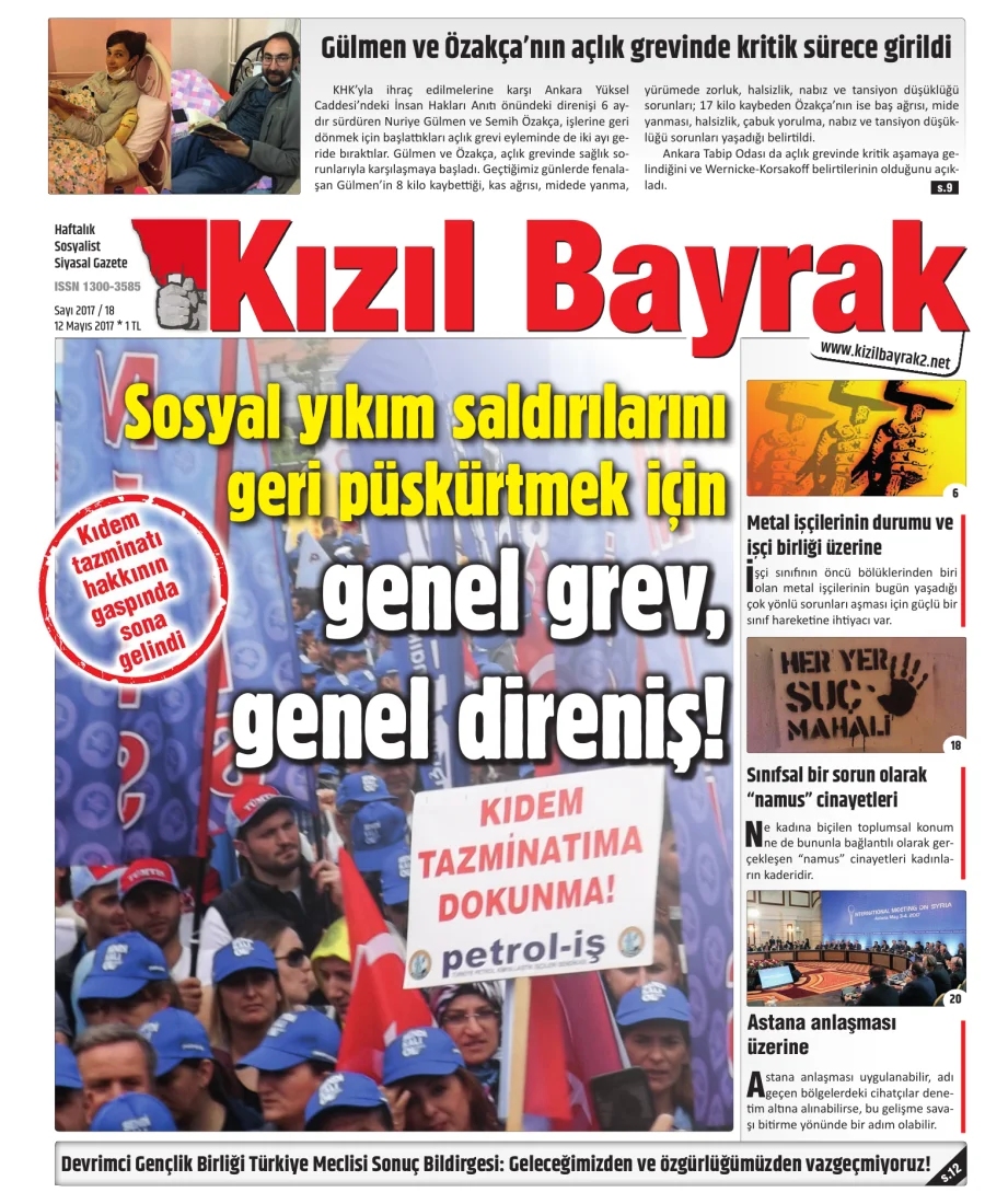 Yıl 2017 Sayı 18 12 Mayis kitap kapağı