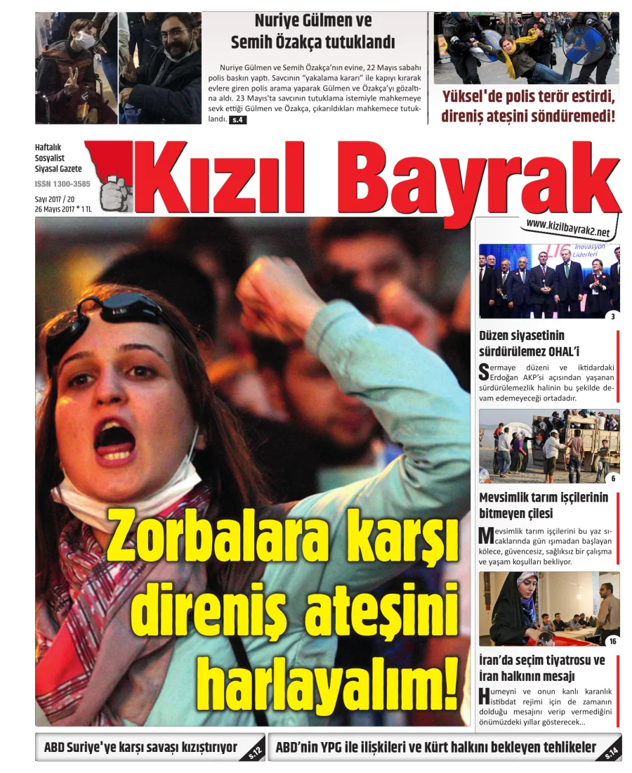 Yıl 2017 Sayı 20 26 Mayis kitap kapağı