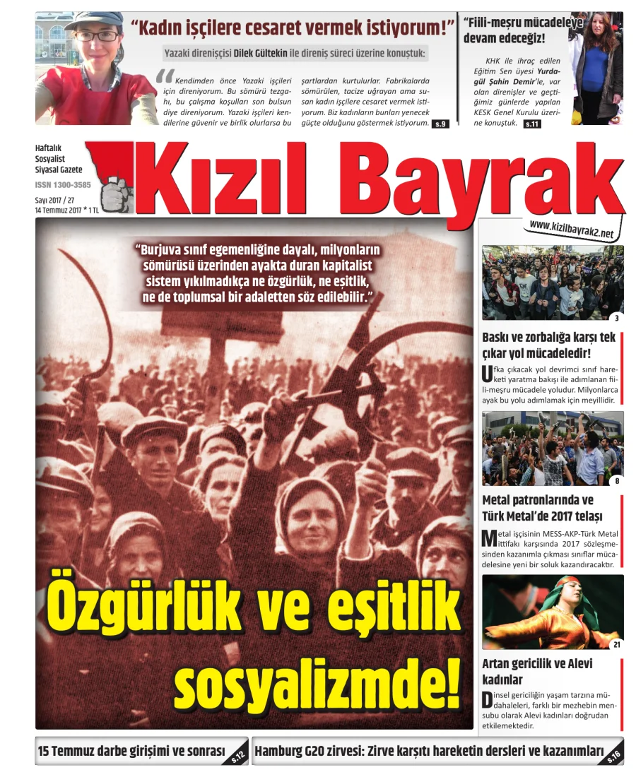 Yıl 2017 Sayı 27 14 Temmuz kitap kapağı