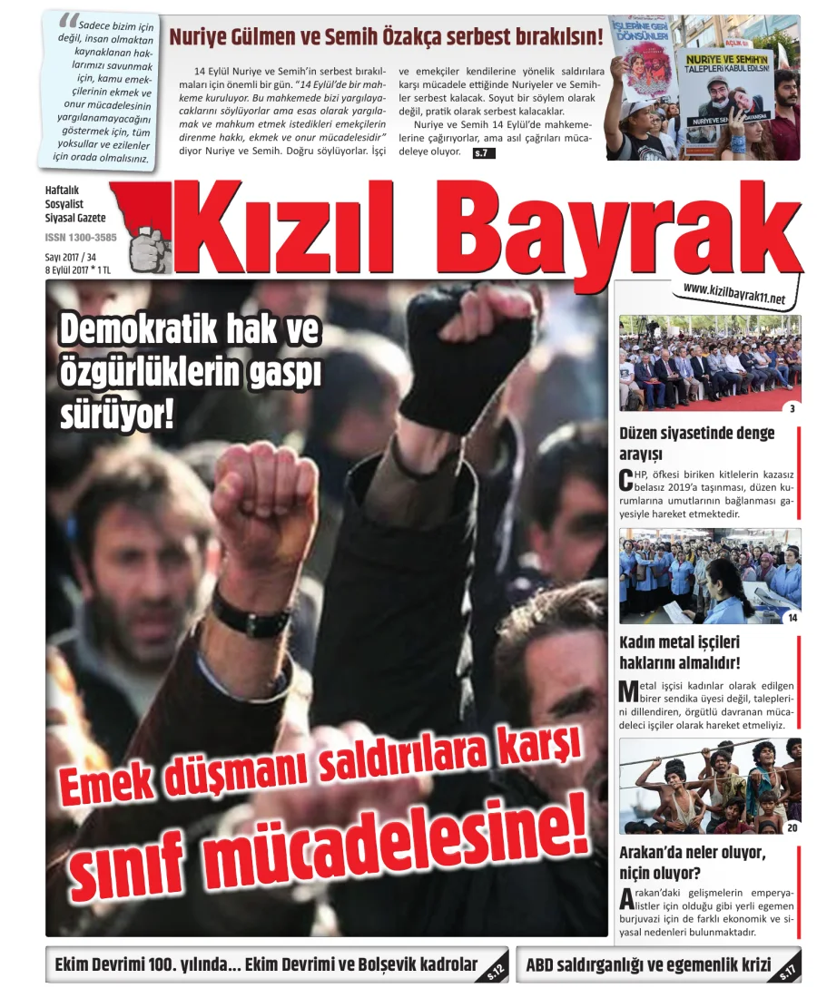 Yıl 2017 Sayı 34 08 Eylül kitap kapağı