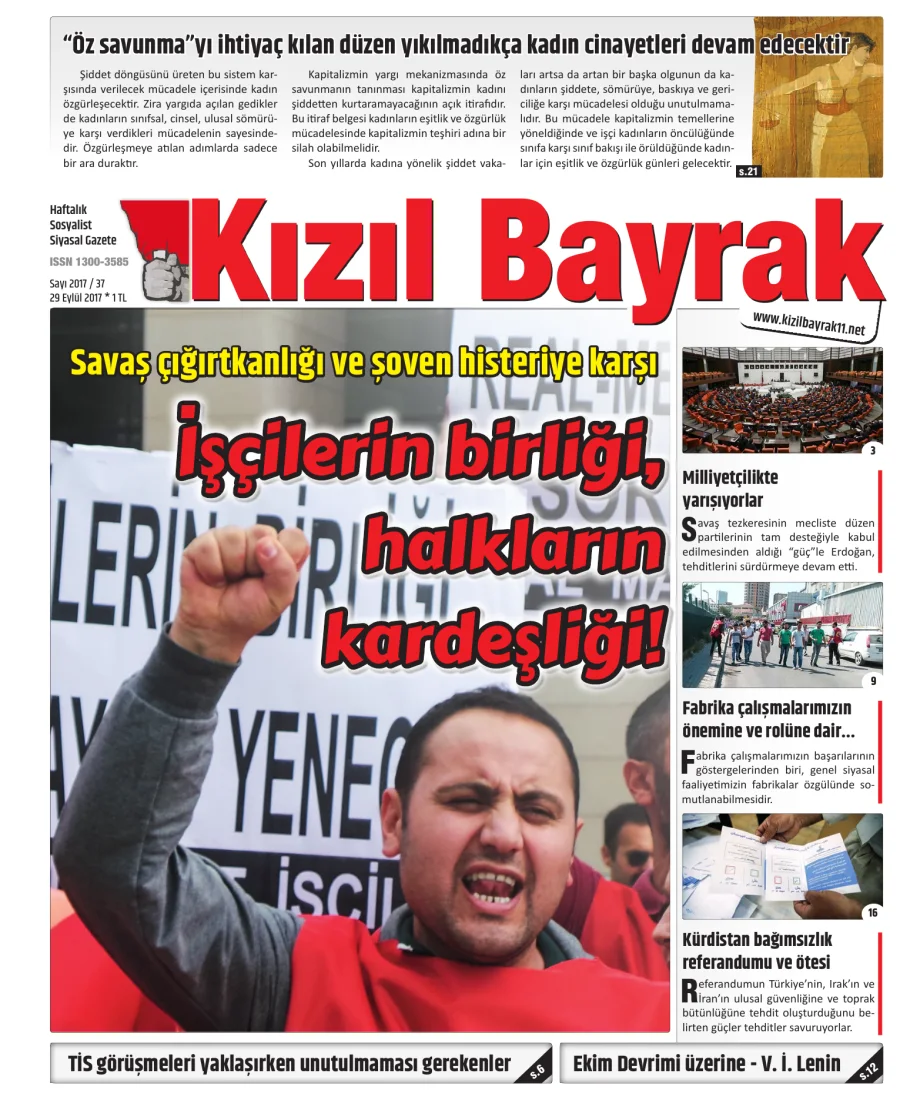 Yıl 2017 Sayı 37 29 Eylül kitap kapağı