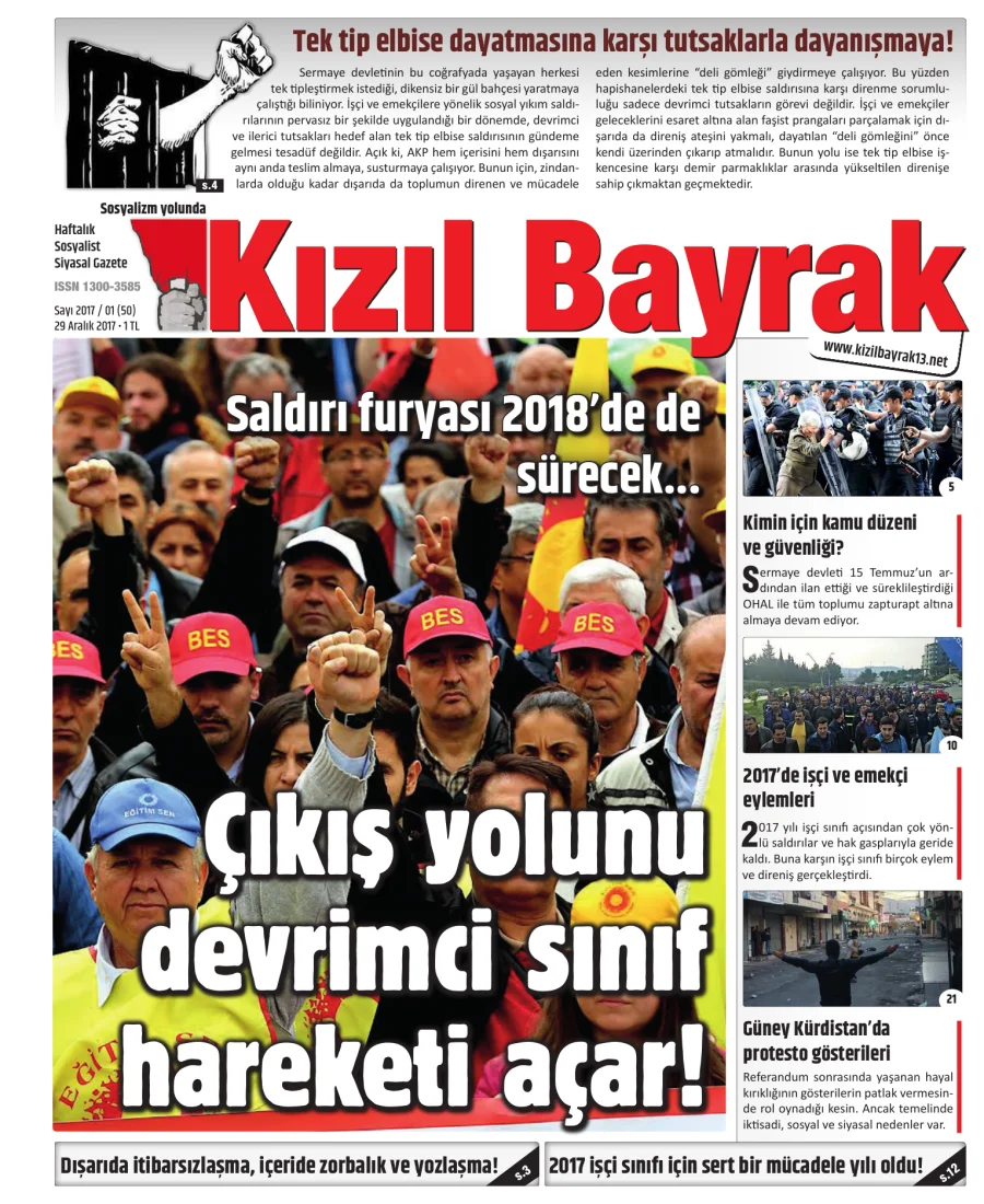 Yıl 2017 Sayı 50 29 Aralik kapak görseli