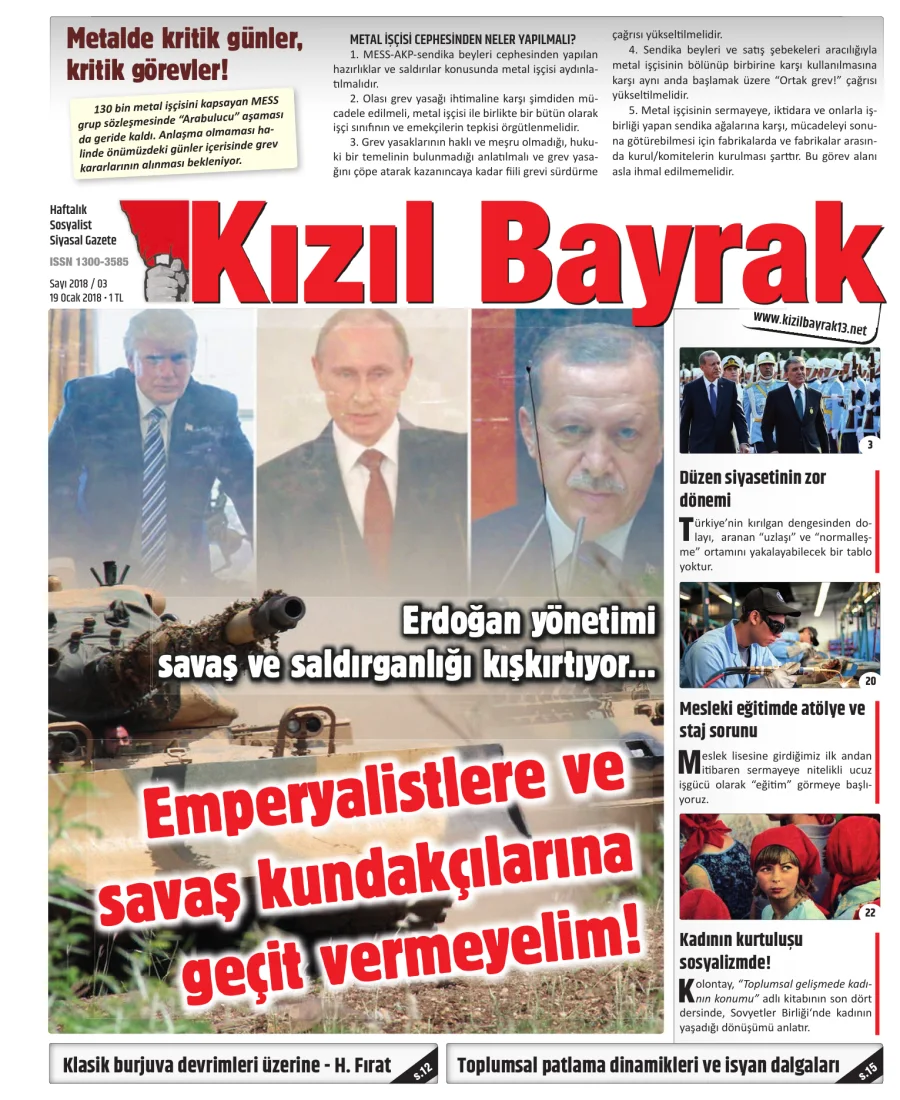 Yıl 2018 Sayı 03 19 Ocak kitap kapağı