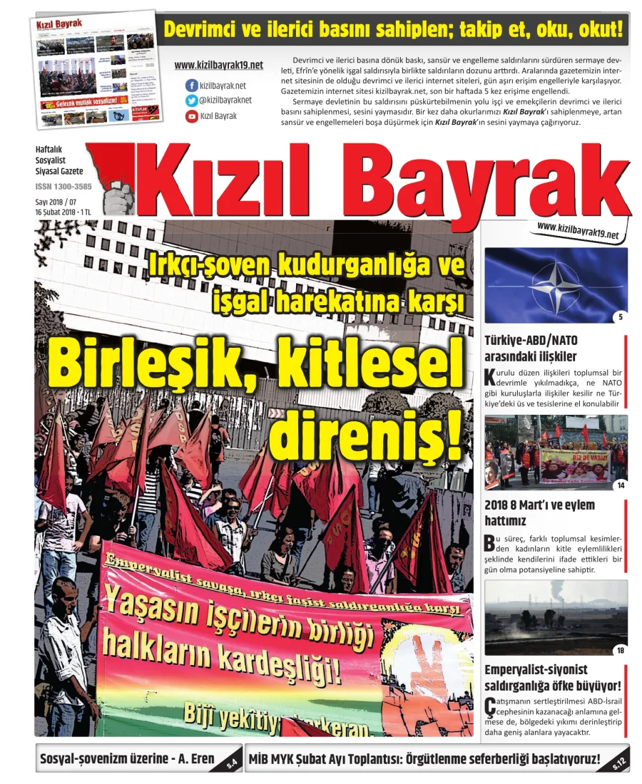 Yıl 2018 Sayı 07 16 Subat kapak görseli