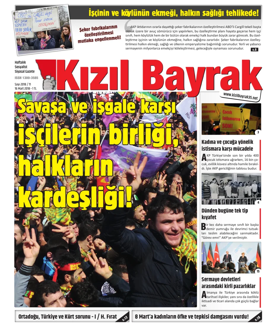 Yıl 2018 Sayı 11 16 Mart kapak görseli