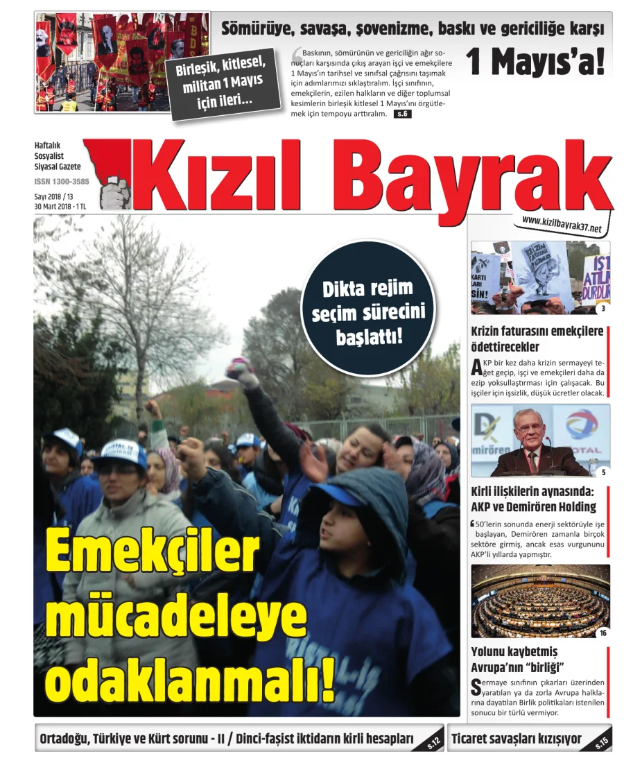 Yıl 2018 Sayı 13 30 Mart kapak görseli