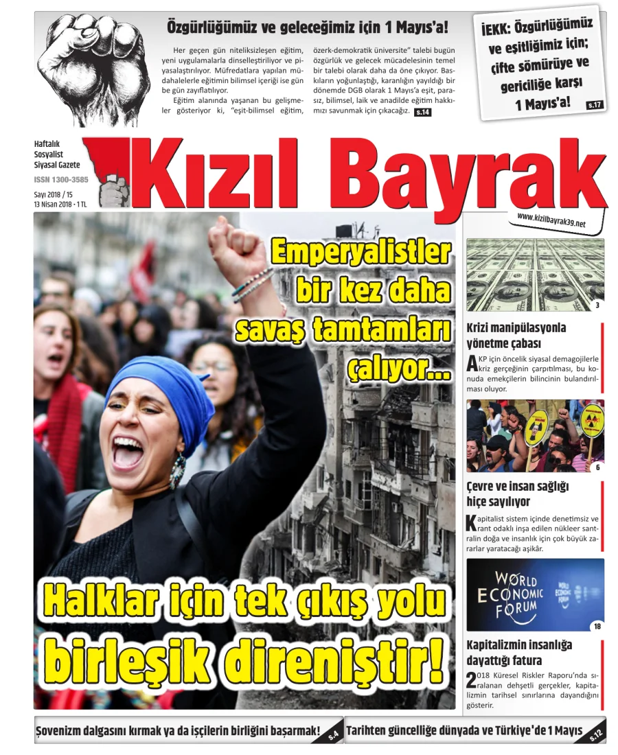 Yıl 2018 Sayı 15 13 Nisan kitap kapağı