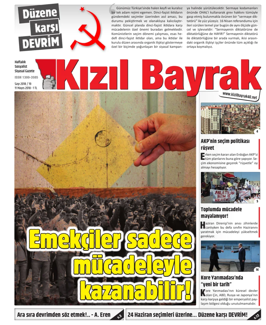 Yıl 2018 Sayı 19 11 Mayıs kitap kapağı