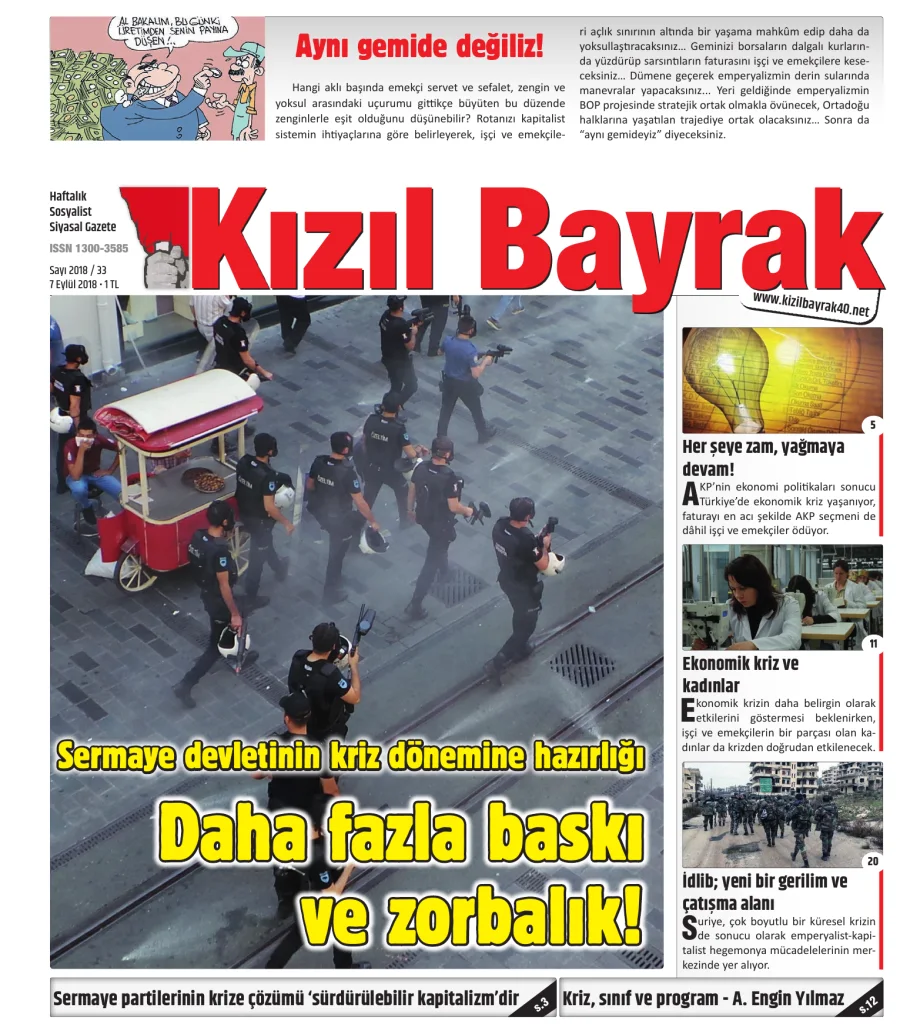Yıl 2018 Sayı 33 07 Eylül kapak görseli