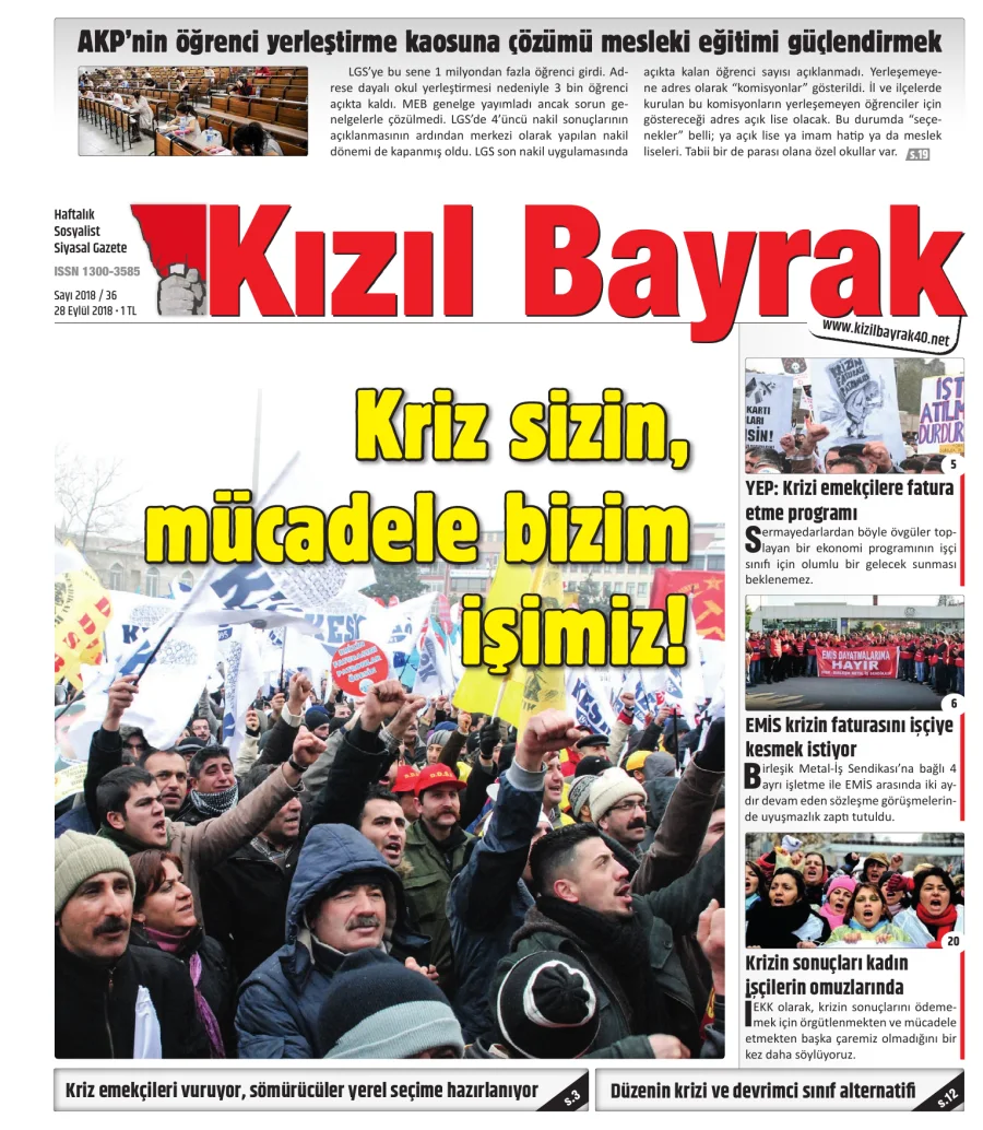 Yıl 2018 Sayı 36 28 Eylül kapak görseli