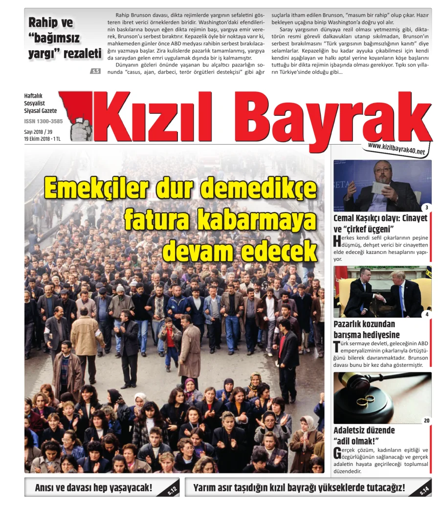 Yıl 2018 Sayı 39 19 Ekim kitap kapağı