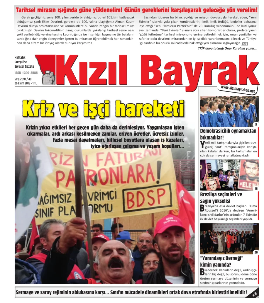 Yıl 2018 Sayı 40 26 Ekim kapak görseli