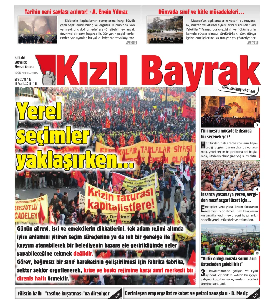 Yıl 2018 Sayı 47 14 Aralik kapak görseli