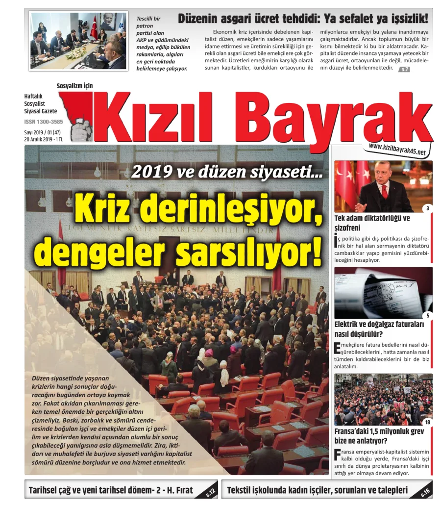 Yıl 2019 Sayı 47 20 Aralik kapak görseli