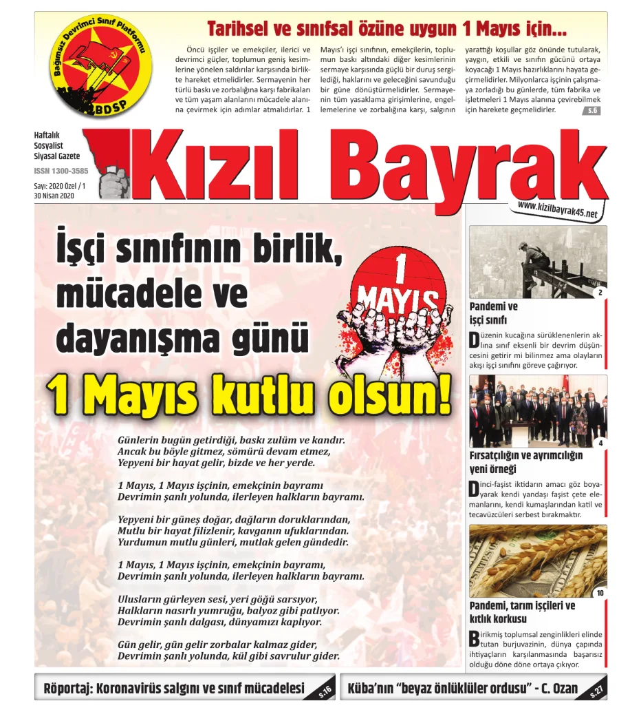 Yıl 2020 Sayı 12 30 Nisan kitap kapağı