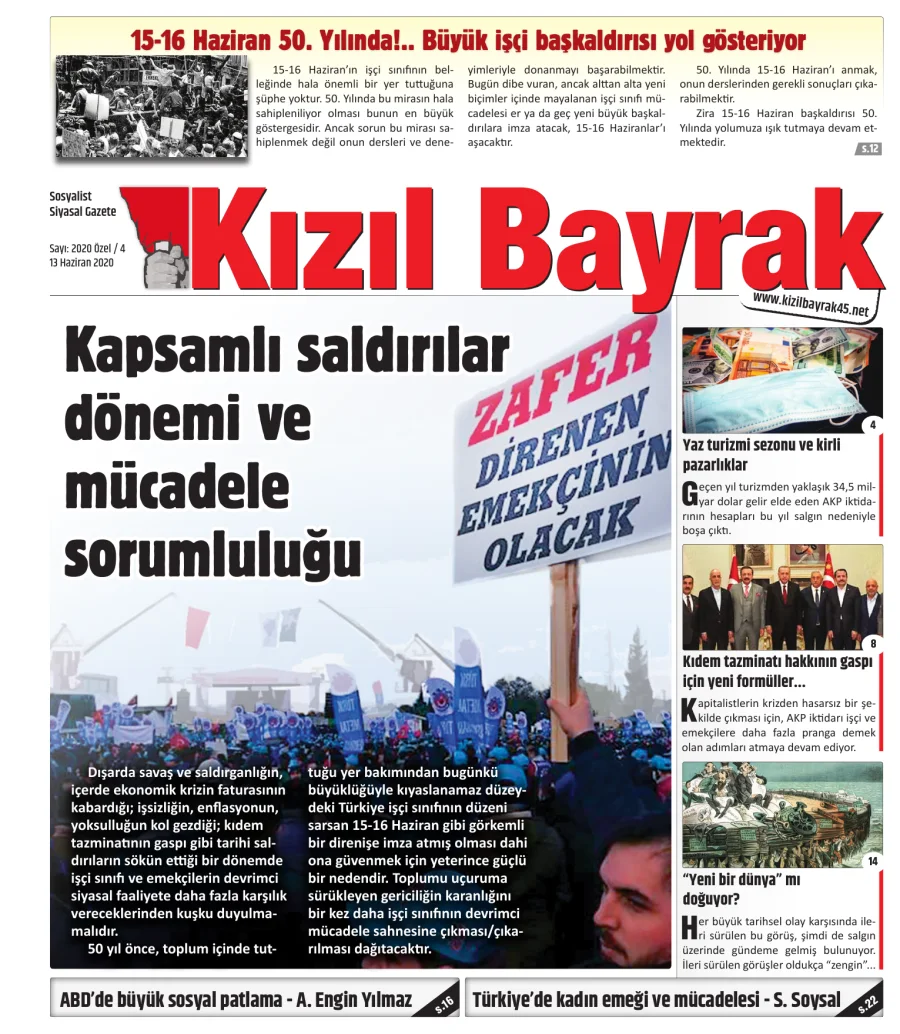 Yıl 2020 Sayı 15 13 Haziran kapak görseli