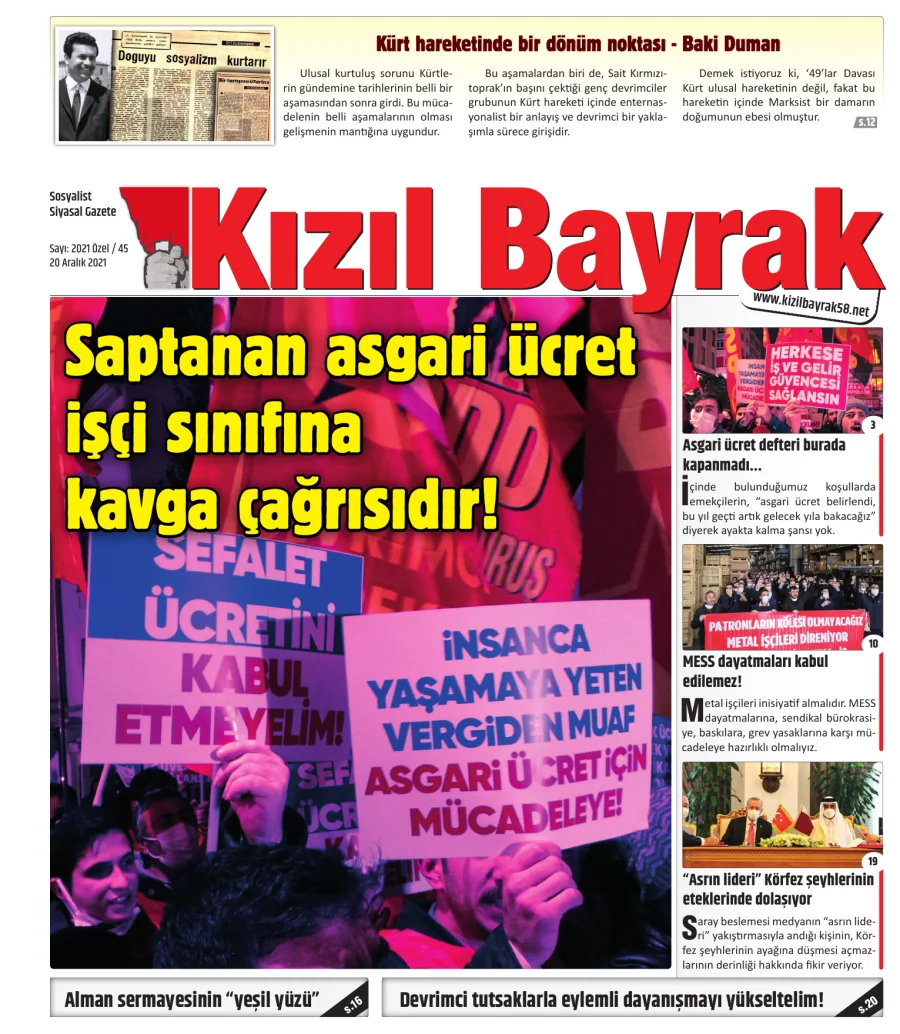 Yıl 2021 Sayı 45 20 Aralık kitap kapağı