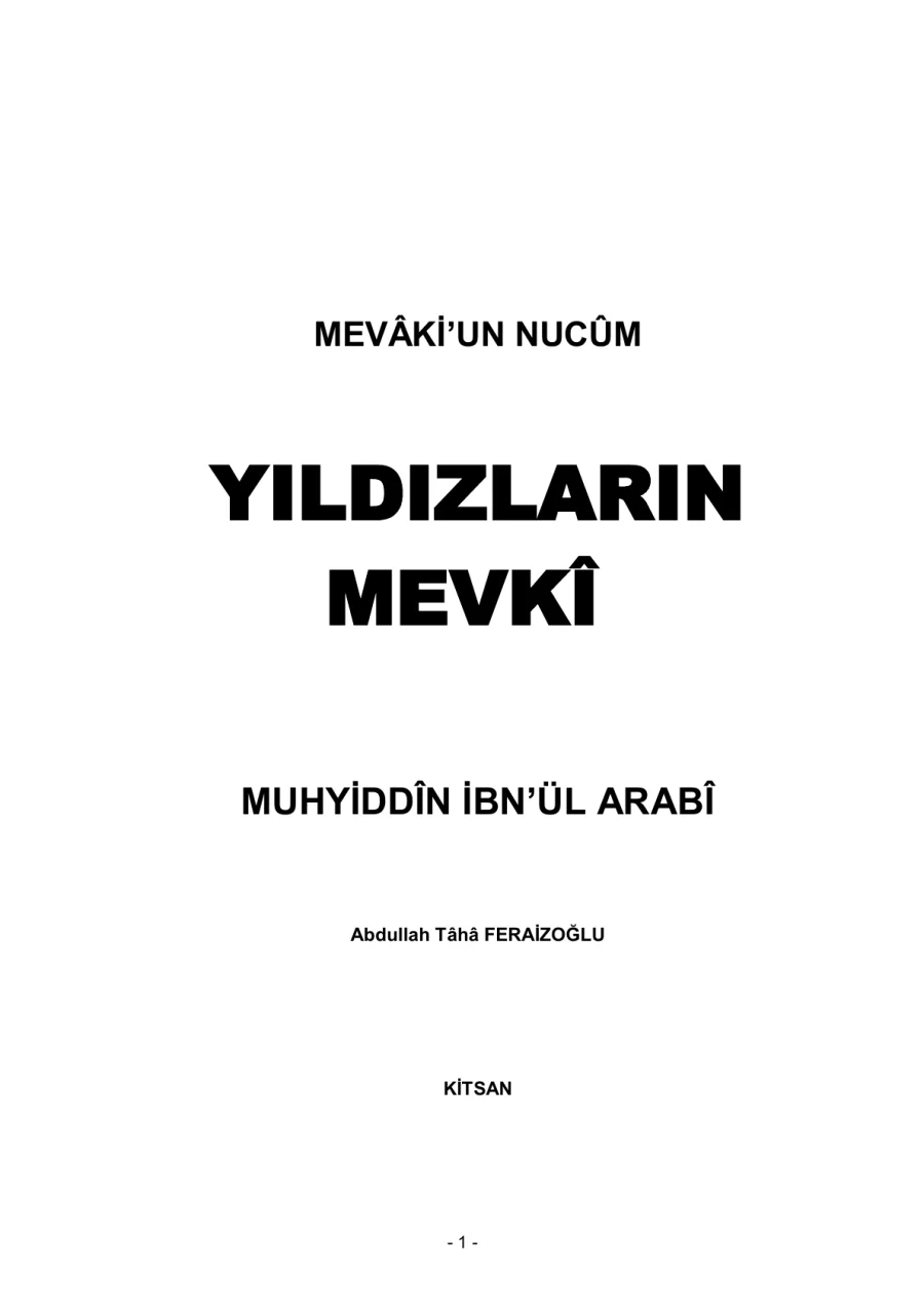 Yıldızların Mevki kapak görseli