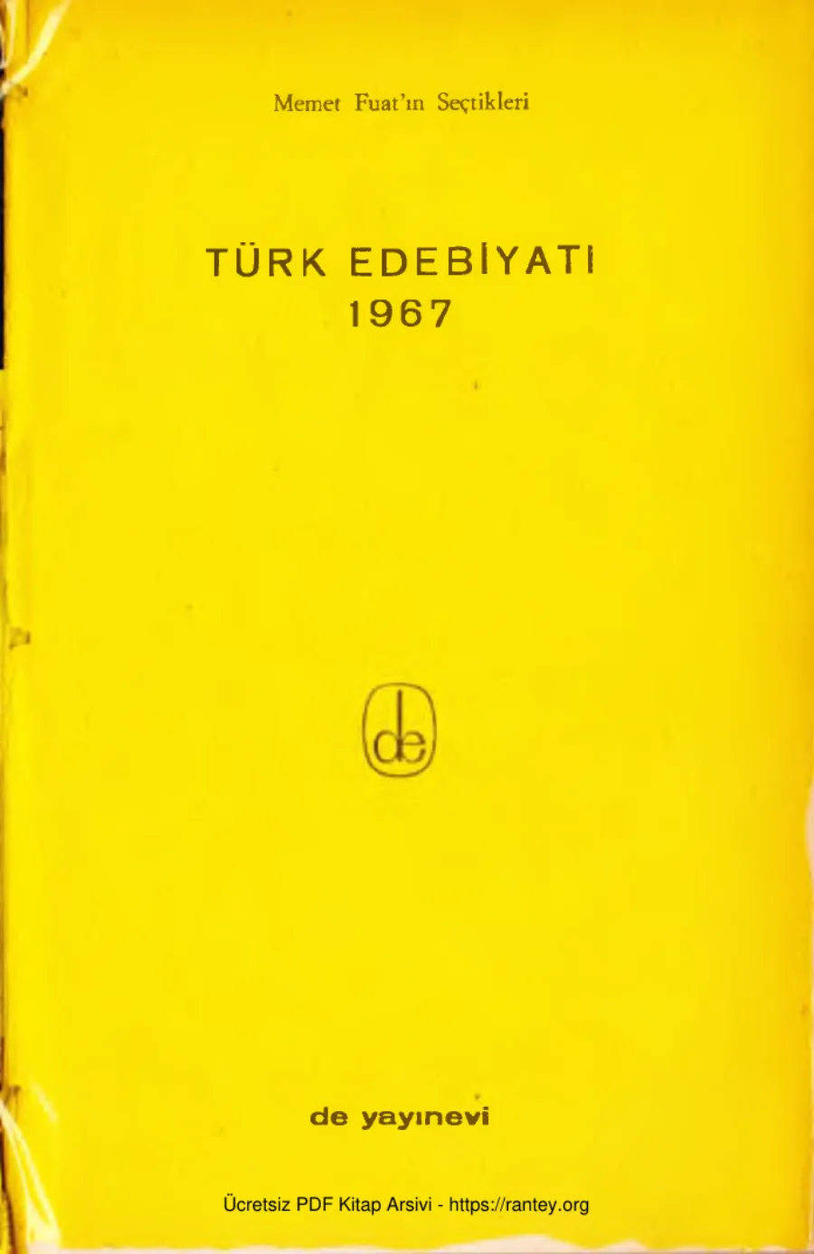Yıllığı Türk Edebiyatı 1967 kapak görseli