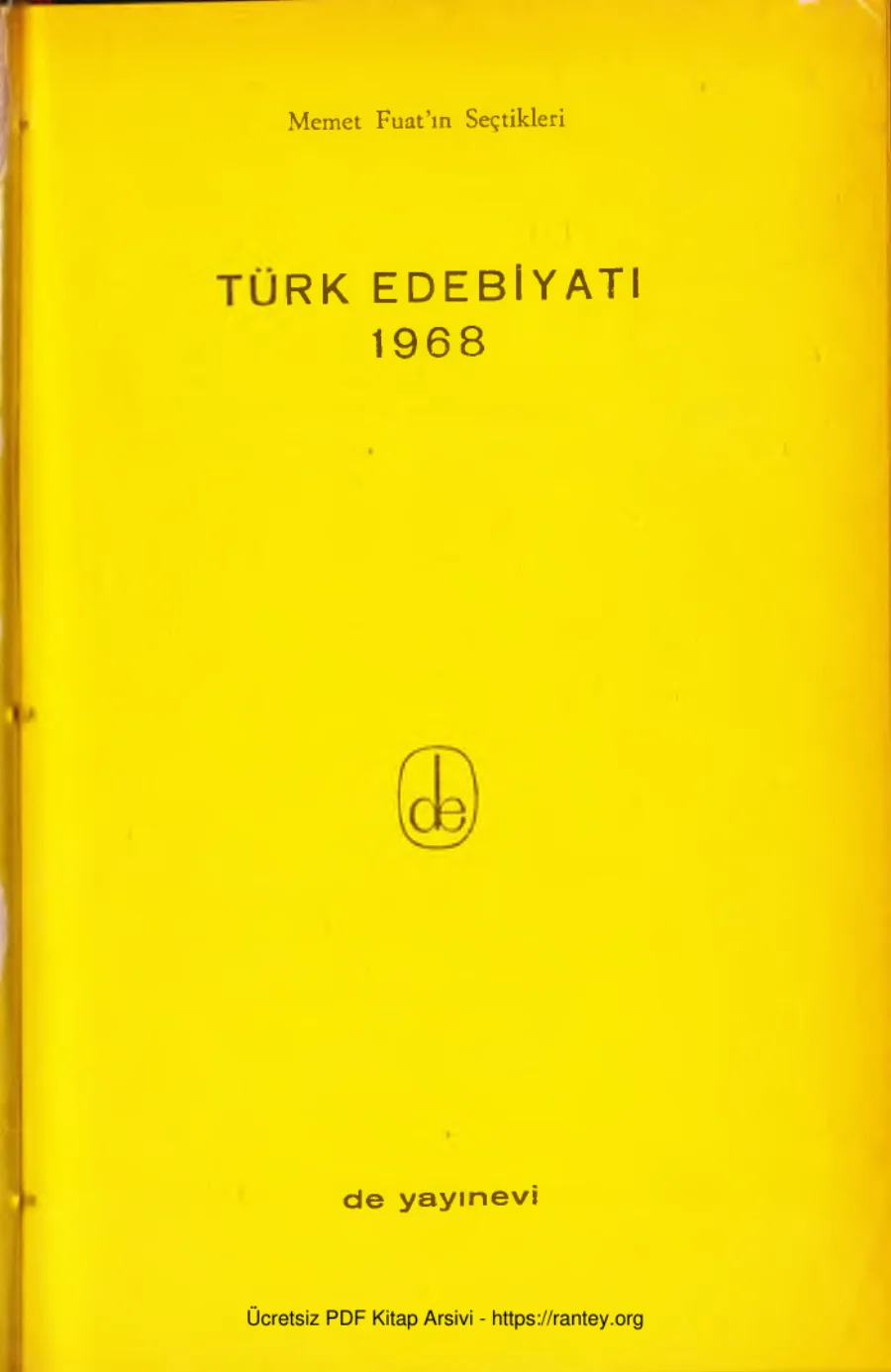 Yıllığı Türk Edebiyatı 1968 kapak görseli