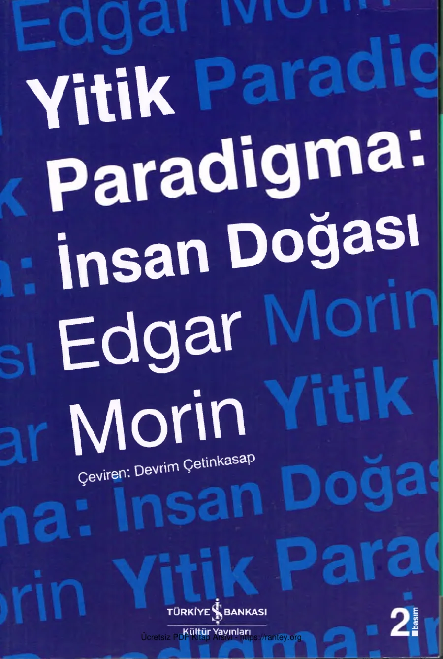 Yitik Paradgma İnsan Doğası İş Bankası Yayınları kapak görseli