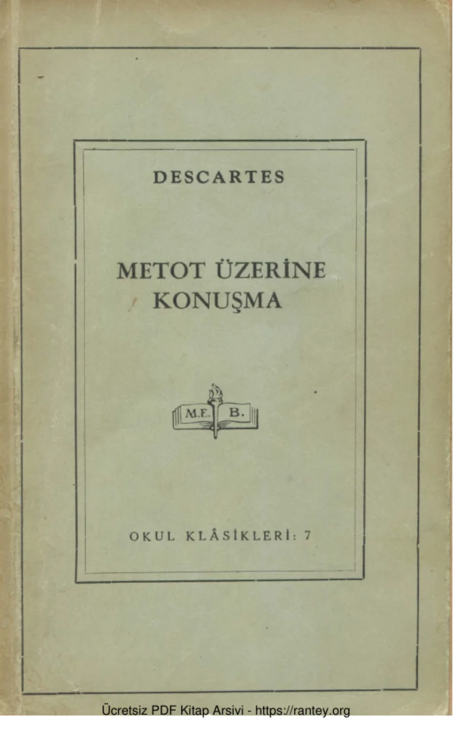 Yöntem Üzerine Konuşma kapak görseli