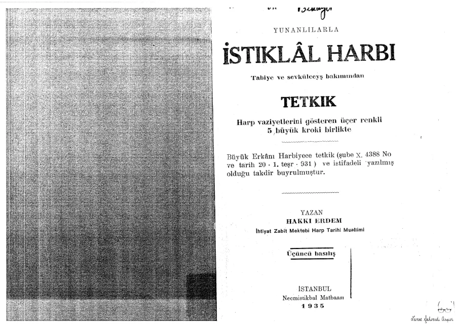 Yunanlılarla İstiklal Harbi kapak görseli