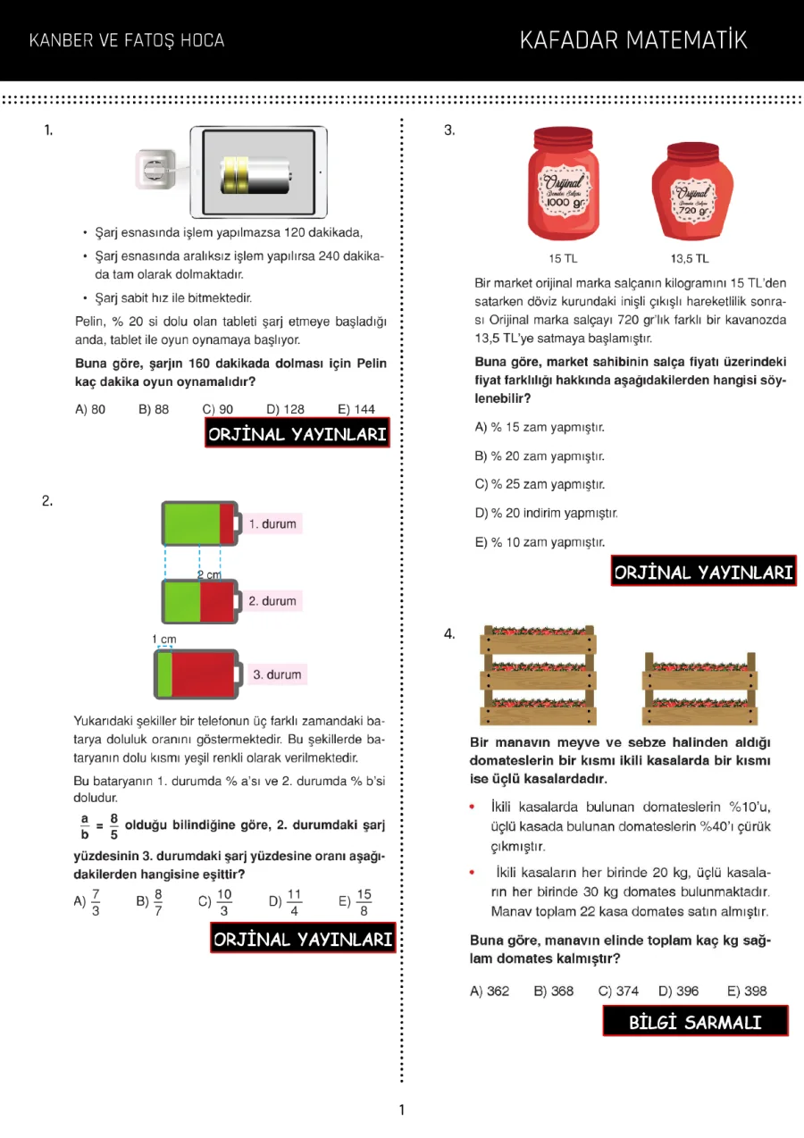 Yüzde Kâr-Zarar Problemleri kapak görseli