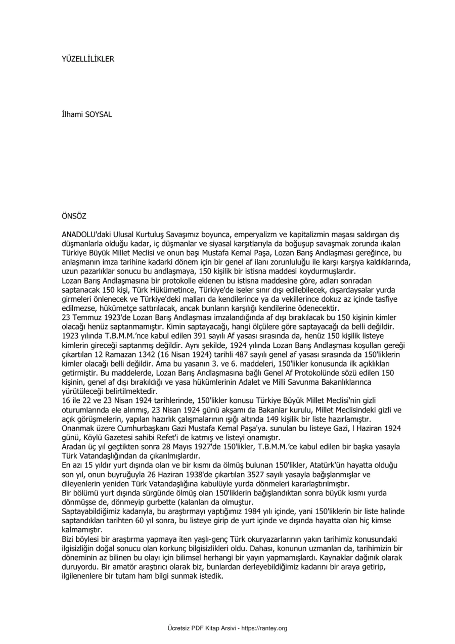 Yuzellilikler kapak görseli
