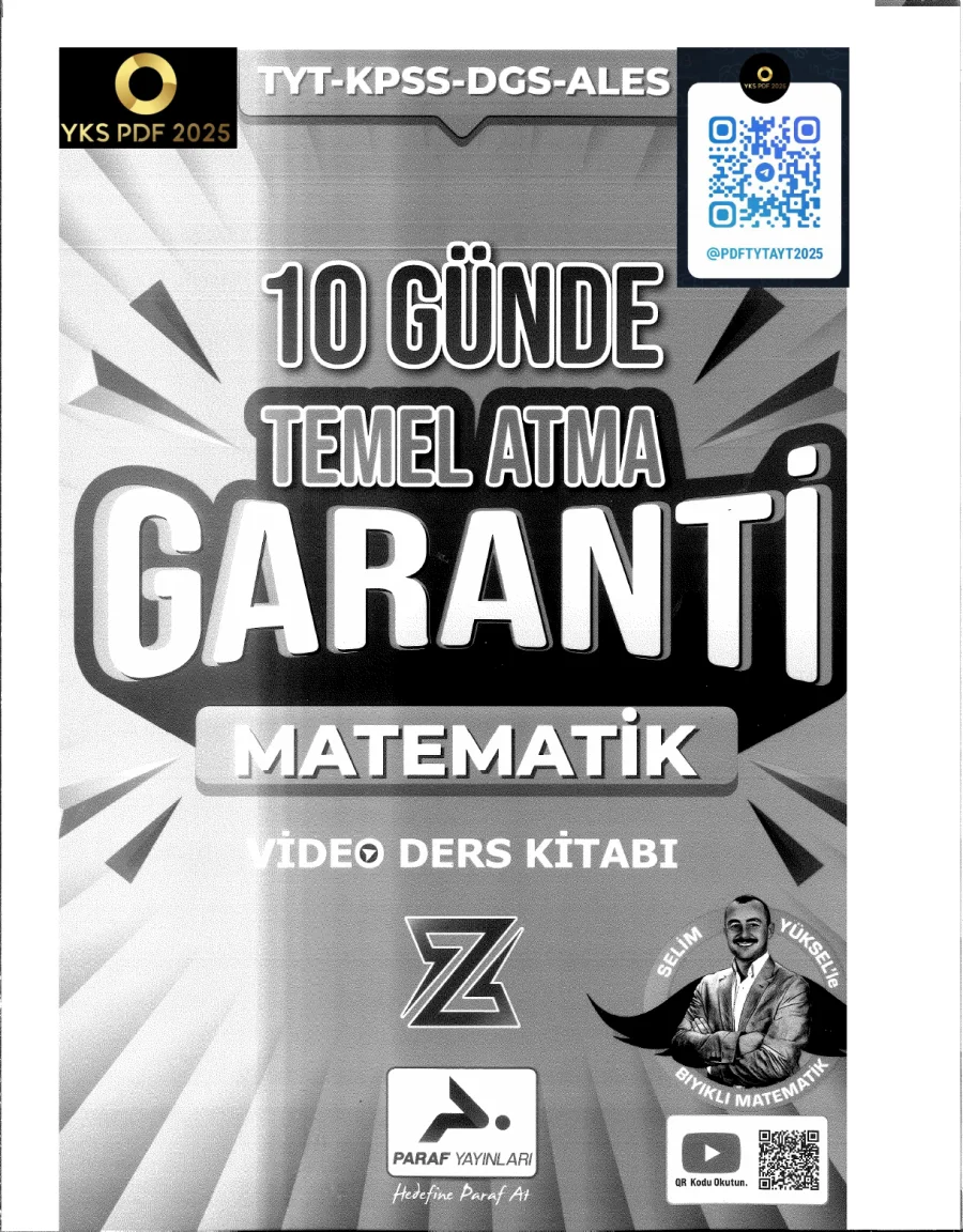 Z Takımı 10 Günde Matematik Video Ders Kitabı PDF kapak görseli